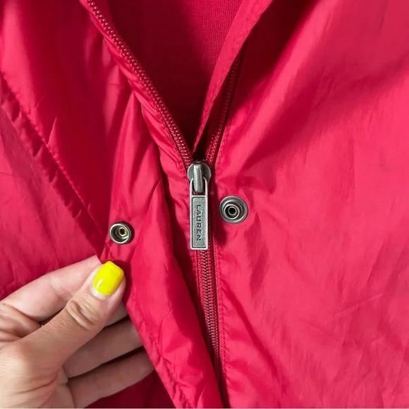 Ralph Lauren Vintage Women’s 90s Retro Red Windbreaker Zip Up Jacket - Picture 6 of 13